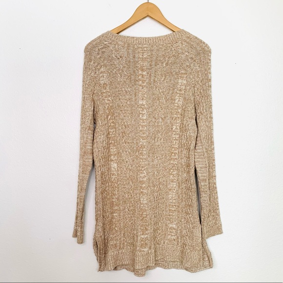 Liz Claiborne Bulky V Neck Crewneck Sweater Sz Large - Picture 3 of 7